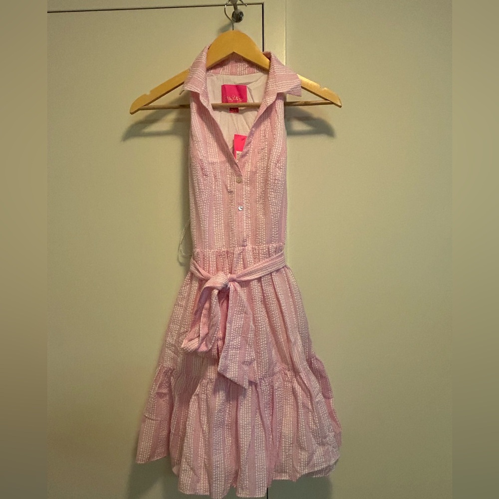 Lilly Pulitzer Pink Seersucker Shirt